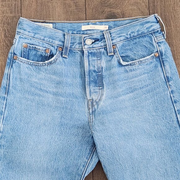 Levi's Sky Blue Straight Leg Denim Pants - Picture 3 of 11